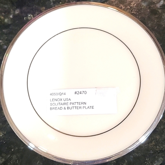 Nwt Lenox Solitaire Pattern Bread And Butter Plate - Picture 1 of 4